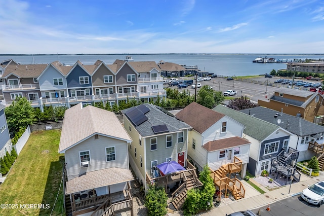 13 Locust St, Highlands, NJ 07732 - aerial view of residential area with a large body of water