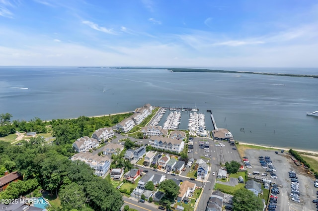 13 Locust St, Highlands, NJ 07732 - aerial overview of property's location with a nearby body of water
