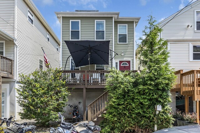 13 Locust St, Highlands, NJ 07732 - back of house featuring a deck