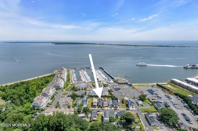 13 Locust St, Highlands, NJ 07732 - aerial view of property and surrounding area featuring a nearby body of water