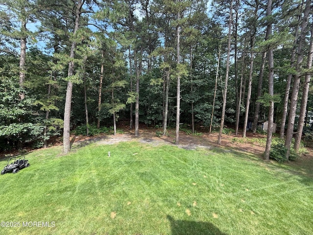 67 Erin Dr, Jackson, NJ 08527 - view of grassy yard featuring a wooded view