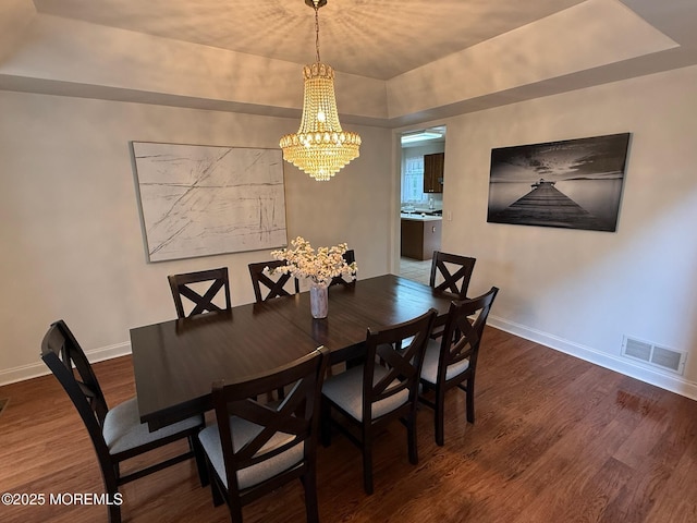 67 Erin Dr, Jackson, NJ 08527 - dining space with a chandelier and wood finished floors