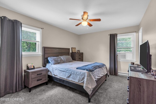 301 6th St, Waretown, NJ 08758 - carpeted bedroom featuring a ceiling fan