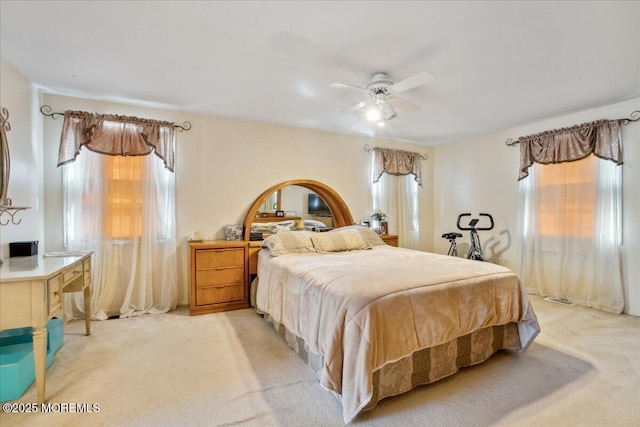 23 Clinton Dr, Manalapan, NJ 07726 - bedroom featuring light carpet and ceiling fan