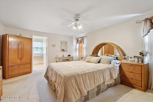 23 Clinton Dr, Manalapan, NJ 07726 - bedroom with light carpet and ceiling fan