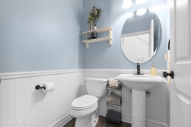 6 Kindling Way, Jackson, NJ 08527 - half bath featuring toilet and wainscoting
