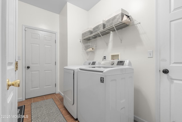 6 Kindling Way, Jackson, NJ 08527 - laundry area with washing machine and clothes dryer and tile patterned flooring