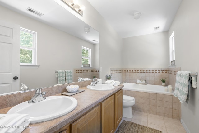 6 Kindling Way, Jackson, NJ 08527 - full bathroom with a bath, tile patterned flooring, and double vanity