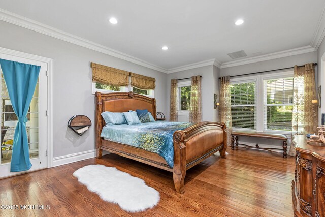 9 Withers Ln, Atlantic Highlands, NJ 07716 - bedroom featuring wood finished floors, crown molding, and recessed lighting