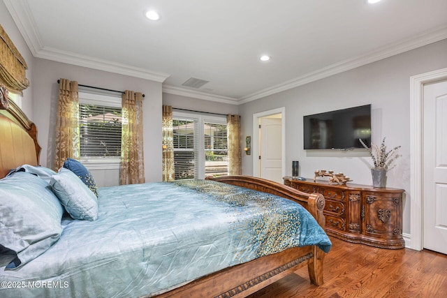 9 Withers Ln, Atlantic Highlands, NJ 07716 - bedroom featuring wood finished floors, ornamental molding, and recessed lighting