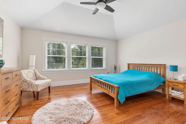 9 Withers Ln, Atlantic Highlands, NJ 07716 - bedroom with lofted ceiling, light wood finished floors, and ceiling fan