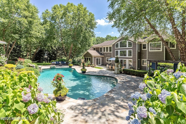 9 Withers Ln, Atlantic Highlands, NJ 07716 - outdoor pool featuring french doors and a patio
