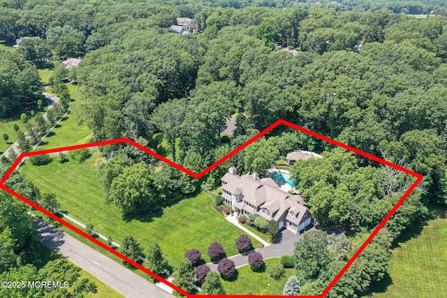 9 Withers Ln, Atlantic Highlands, NJ 07716 - view of property location with a forest and property parcel outlined