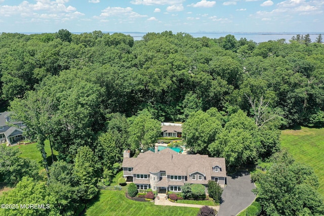 9 Withers Ln, Atlantic Highlands, NJ 07716 - view of subject property with a large body of water and a heavily wooded area