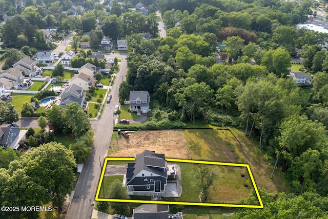 515 Atlantic Ave, Middletown, NJ 07748 - aerial perspective of suburban area featuring property boundaries highlighted