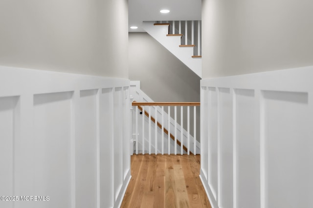 515 Atlantic Ave, Middletown, NJ 07748 - stairway with wood finished floors and recessed lighting