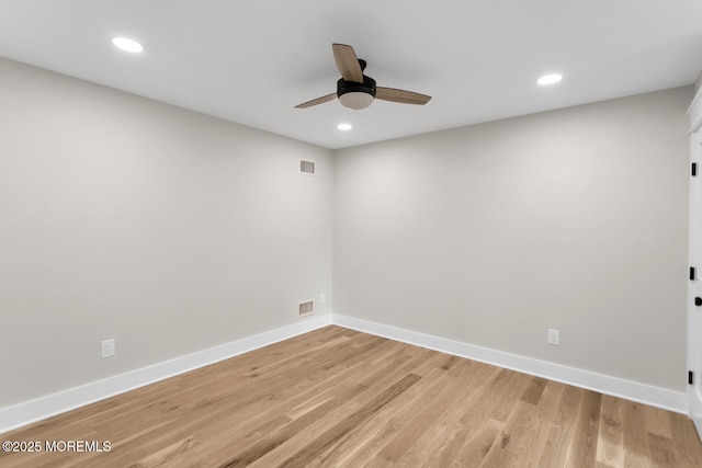 515 Atlantic Ave, Middletown, NJ 07748 - unfurnished room with ceiling fan, light wood-type flooring, and recessed lighting