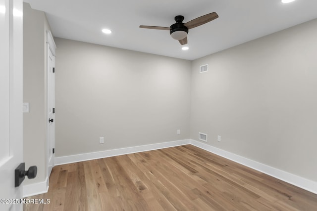 515 Atlantic Ave, Middletown, NJ 07748 - empty room with a ceiling fan, light wood-style floors, and recessed lighting