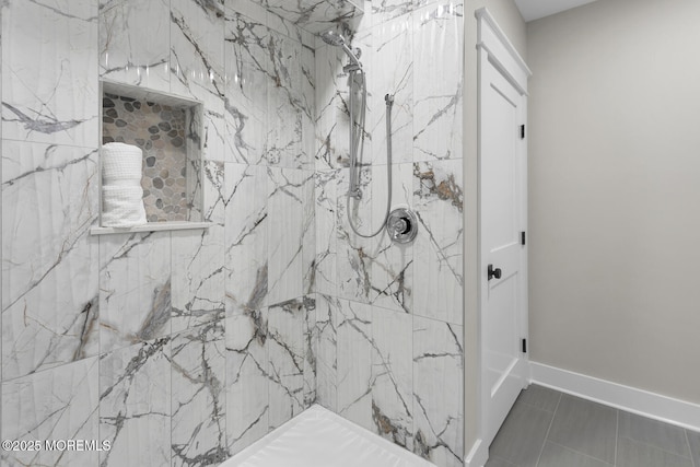 515 Atlantic Ave, Middletown, NJ 07748 - full bathroom featuring a marble finish shower and baseboards