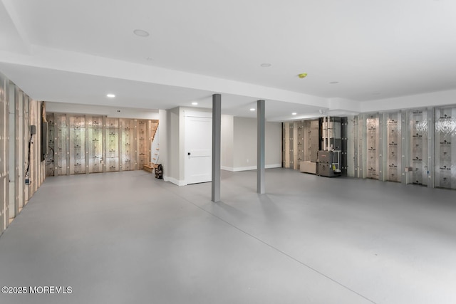515 Atlantic Ave, Middletown, NJ 07748 - basement featuring recessed lighting and heating unit