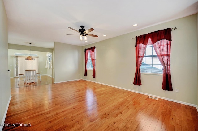4 Nautic Way, Little Egg Harbor, NJ 08087 - unfurnished room with light wood-style flooring, a ceiling fan, and recessed lighting