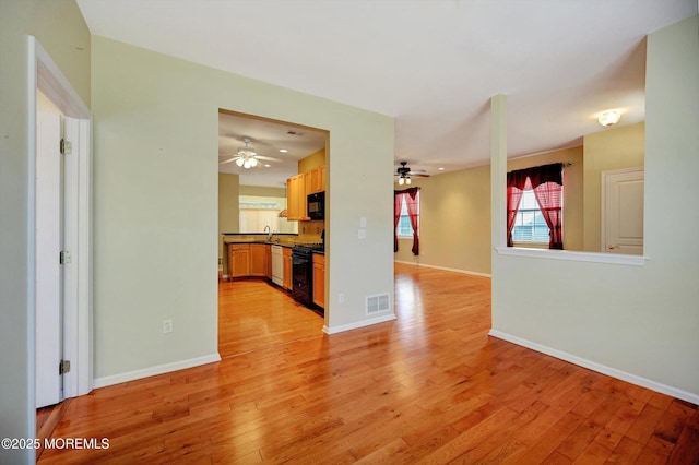 4 Nautic Way, Little Egg Harbor, NJ 08087 - unfurnished living room with a ceiling fan and light wood finished floors