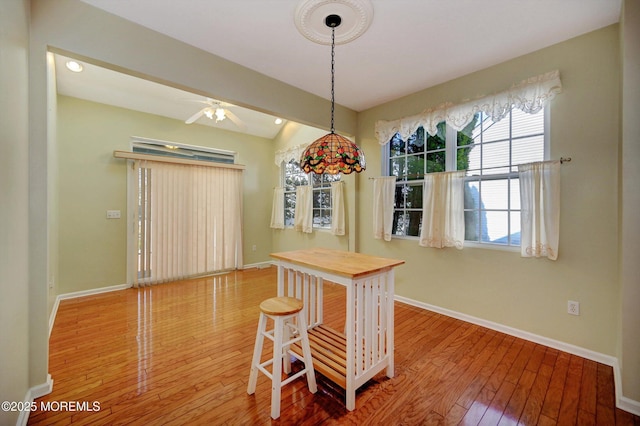 4 Nautic Way, Little Egg Harbor, NJ 08087 - dining area with hardwood / wood-style flooring and a ceiling fan
