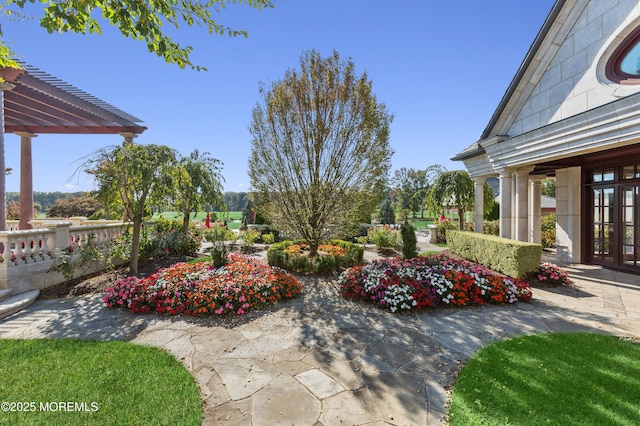 318 Rte 537, Colts Neck, NJ 07722 - view of patio / terrace featuring french doors and a pergola