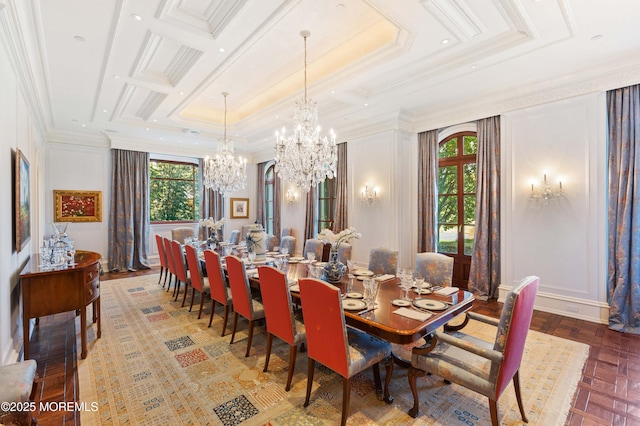 318 Rte 537, Colts Neck, NJ 07722 - dining space featuring a chandelier, plenty of natural light, and ornamental molding