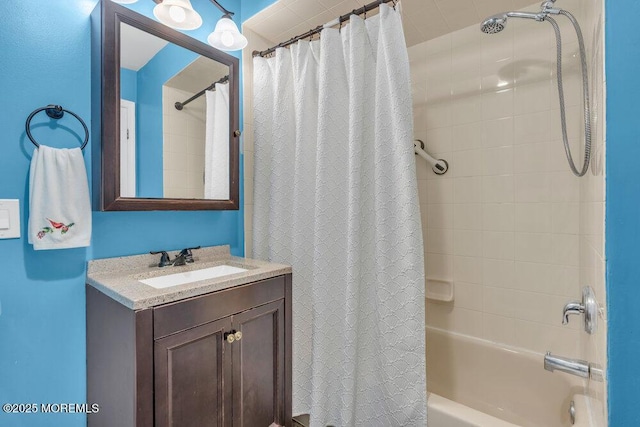 4511 Birchwood Ct, North Brunswick, NJ 08902 - bathroom featuring shower / bath combo with shower curtain and vanity