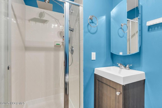 4511 Birchwood Ct, North Brunswick, NJ 08902 - bathroom featuring a stall shower and vanity