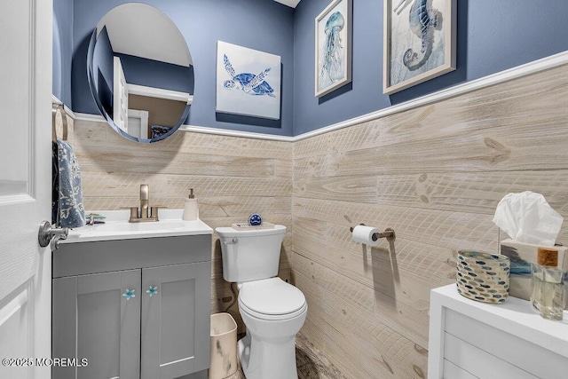 156 Magnolia Ln, Middletown, NJ 07748 - bathroom with vanity, tile walls, and wainscoting
