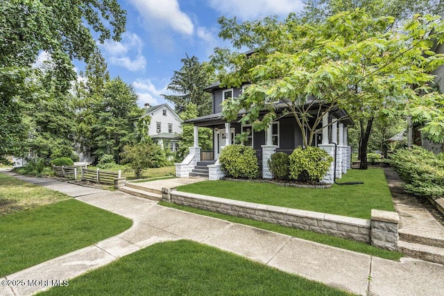 420 Philadelphia Ave, Egg Harbor City, NJ 08215 - view of front of house with a porch and a front yard