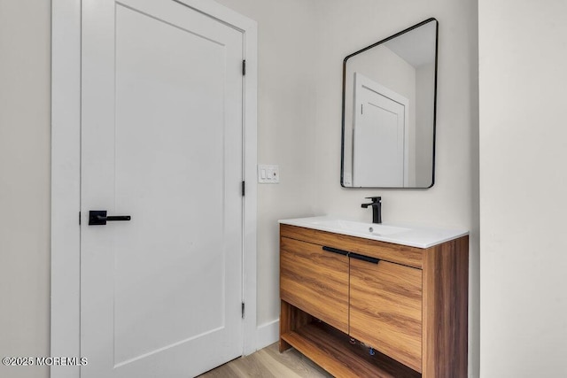 420 Philadelphia Ave, Egg Harbor City, NJ 08215 - bathroom featuring vanity and wood finished floors