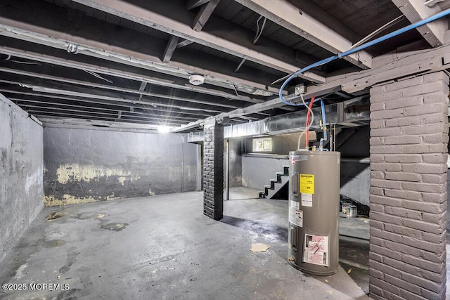 420 Philadelphia Ave, Egg Harbor City, NJ 08215 - basement with water heater and stairway