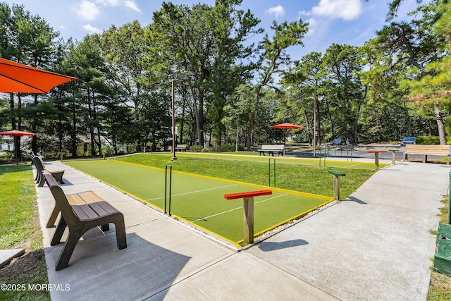 1714 Buttonwood Ave, Toms River, NJ 08755 - view of property's community with a bocce ball area, view of scattered trees, and a yard