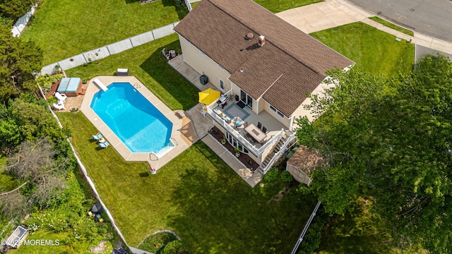 36 Cori St, Parlin, NJ 08859 - aerial view of property and surrounding area with a pool area