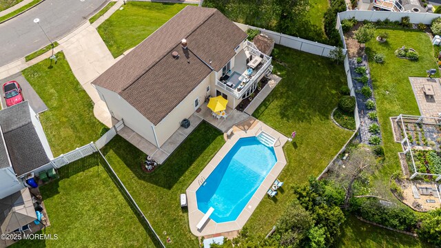 36 Cori St, Parlin, NJ 08859 - aerial view of property and surrounding area featuring a pool area