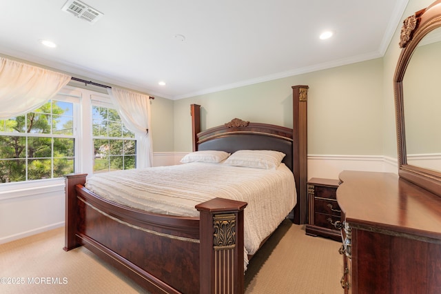 26 N Boston Rd, Jackson, NJ 08527 - bedroom with light carpet, recessed lighting, and crown molding