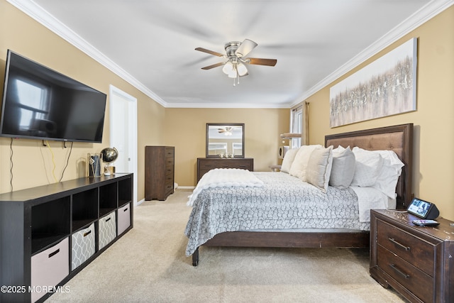 48 Carmel Ct, Old Bridge, NJ 08857 - carpeted bedroom with ornamental molding and a ceiling fan