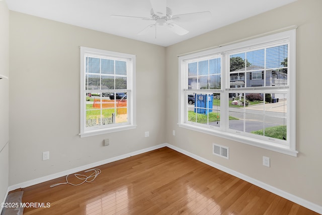 305 11th Ave, Spring Lake Heights, NJ 07762 - unfurnished room with plenty of natural light, hardwood / wood-style floors, and ceiling fan