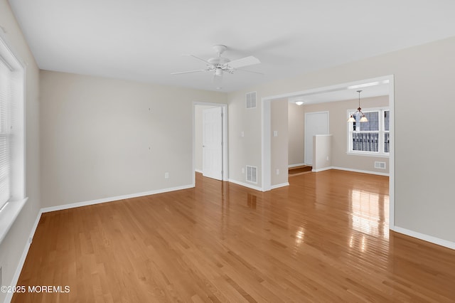 305 11th Ave, Spring Lake Heights, NJ 07762 - unfurnished room featuring light wood-style floors and ceiling fan