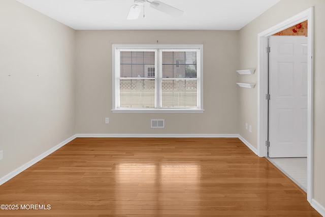305 11th Ave, Spring Lake Heights, NJ 07762 - spare room with light wood-style flooring and a ceiling fan