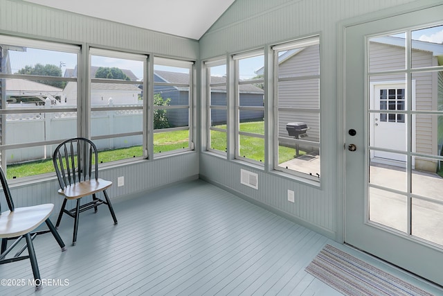 305 11th Ave, Spring Lake Heights, NJ 07762 - unfurnished sunroom featuring vaulted ceiling