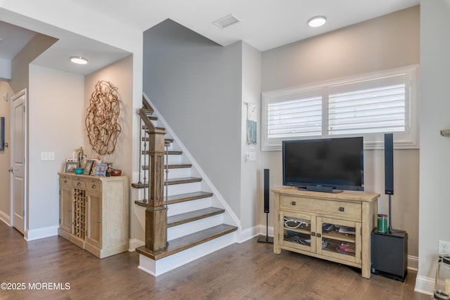 26 9th Ave Unit 105, Ortley Beach, NJ 08751 - staircase with wood finished floors and baseboards