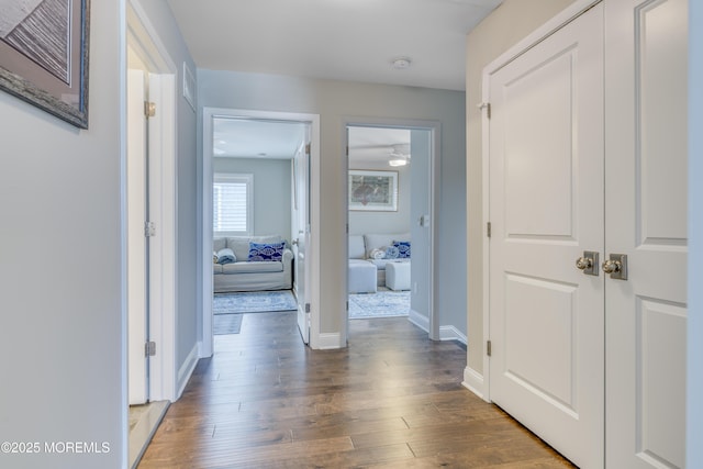 26 9th Ave Unit 105, Ortley Beach, NJ 08751 - hall with wood-type flooring and baseboards
