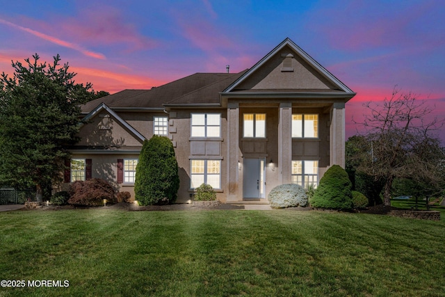2 Muirwood Ct, Jackson, NJ 08527 - view of front of property with a front yard and stucco siding