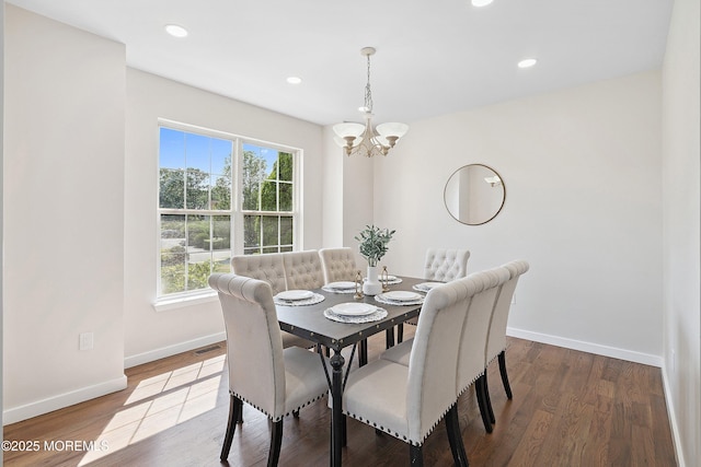 2 Muirwood Ct, Jackson, NJ 08527 - dining space featuring a chandelier, wood finished floors, and recessed lighting