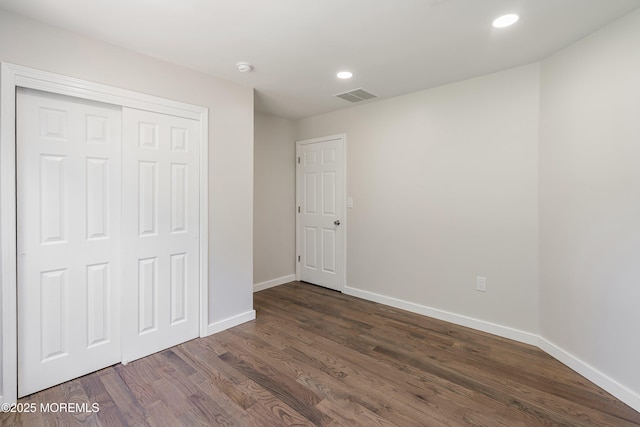 2 Muirwood Ct, Jackson, NJ 08527 - unfurnished bedroom with dark wood finished floors, recessed lighting, and a closet