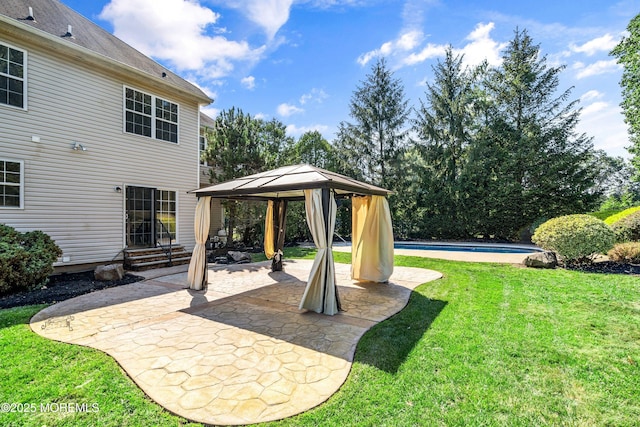 2 Muirwood Ct, Jackson, NJ 08527 - view of grassy yard with a gazebo, a patio, and an outdoor pool